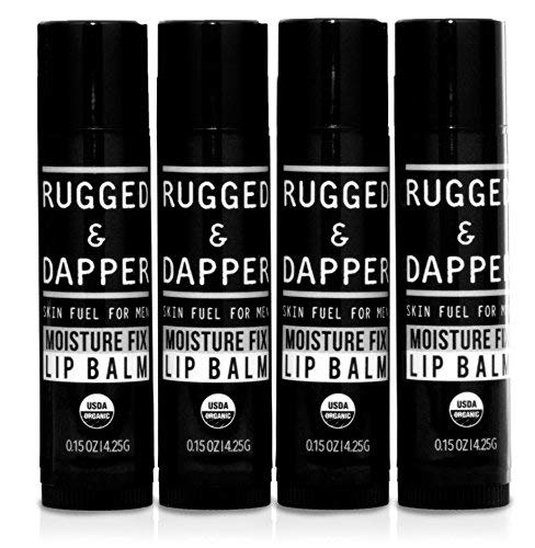 RUGGED DAPPER Organic Lip Balm Set for Men Eucalyptus and Mint