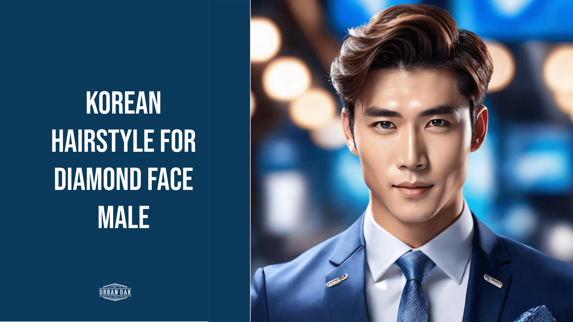 Korean hairstyle for diamond face male